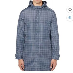 Men’s Tallia Sport Reversible Water Resistant Hooded Trench Coat Size Medium